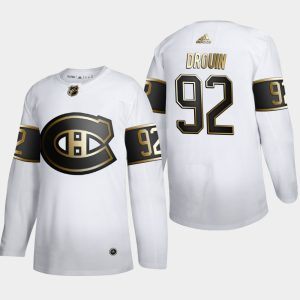 Herren Montreal Canadiens Eishockey Trikot Jonathan Drouin #92 Golden Edition Weiß Authentic